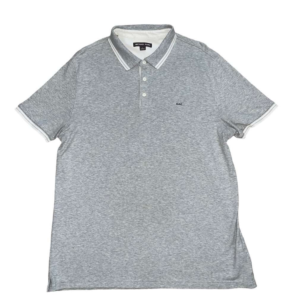 Michael KORS Men’s Gray Cotton Polo - Picture 2 of 2